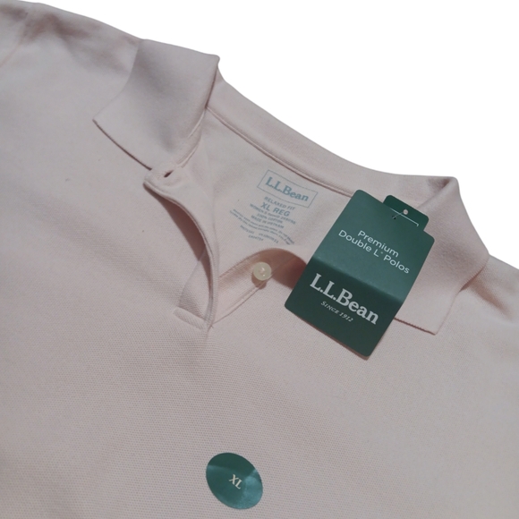 🩷L.L. BEAN WOMEN'S SIZE XL SHELL PINK SHORT SLEEVE POLO SHIRT. - Picture 4 of 7